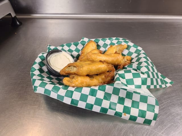 Flash Fried Pickle Spears.