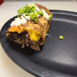 Steak Mushroom Cheese Boxty