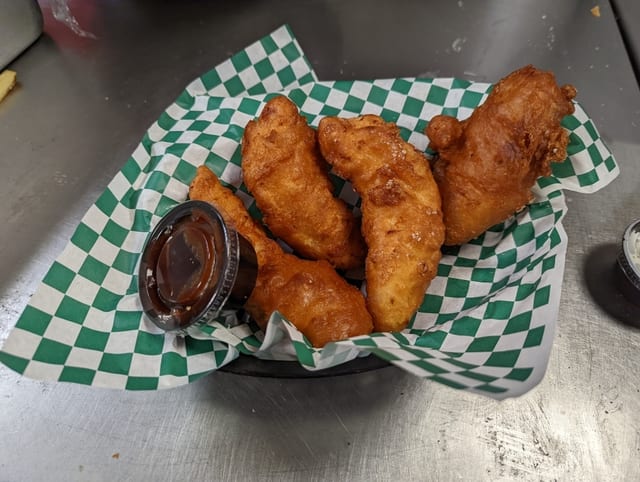 Battered Chicken Tenders.